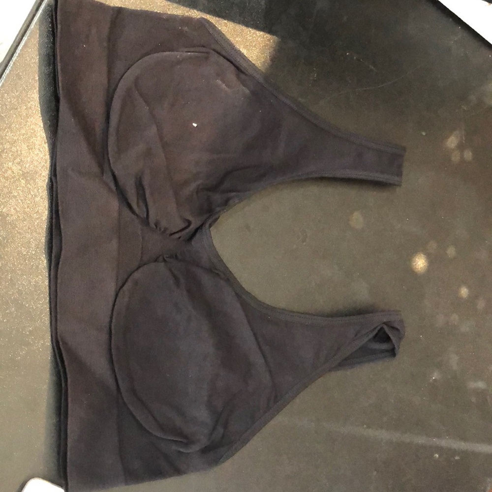 Black No Wire Elastic Bra